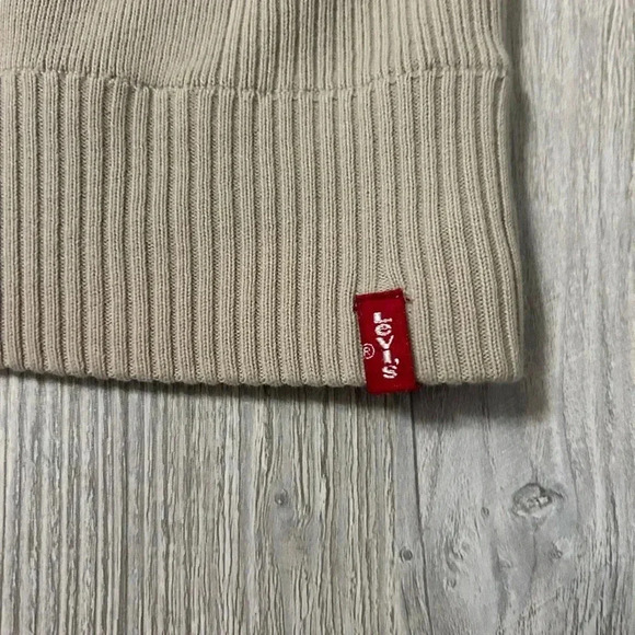 Vintage Tonal Sweatshirt Boxy Fit Levi's Crewneck Beige Mens Size XL Dad (Stain) - Picture 5 of 10